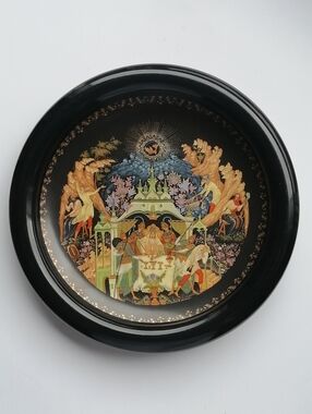 USSR 1989 Palekh Vintage Collector's Plate Russian Legends Series (#5) Wall Art